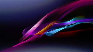 multicolored abstract wallpaper, abstract, colorful, waveforms, digital art