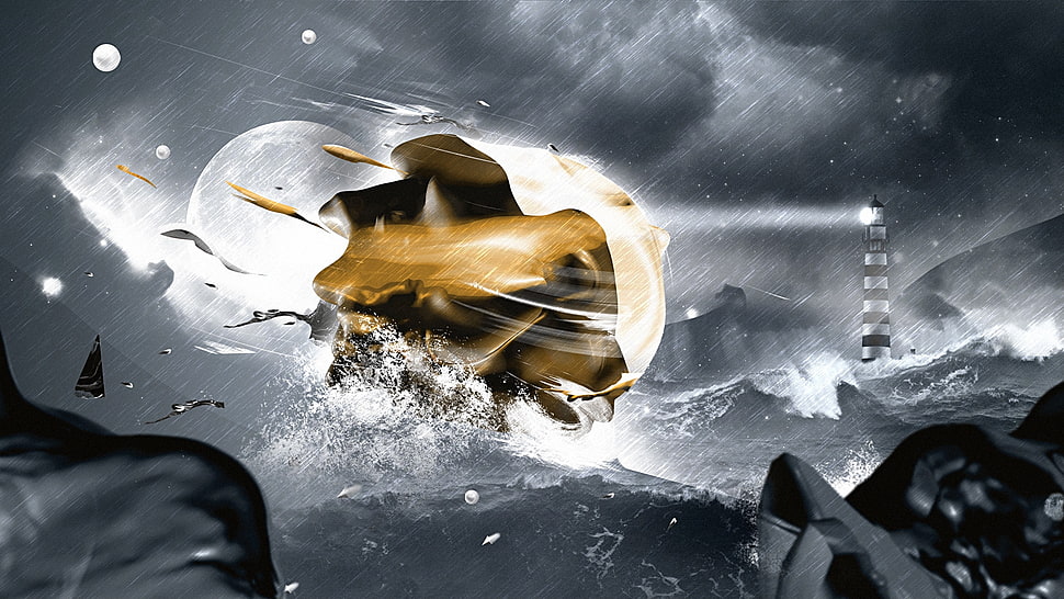 yellow animal digital wallpaper HD wallpaper