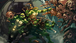 TMNT wallpaper, Teenage Mutant Ninja Turtles, artwork HD wallpaper