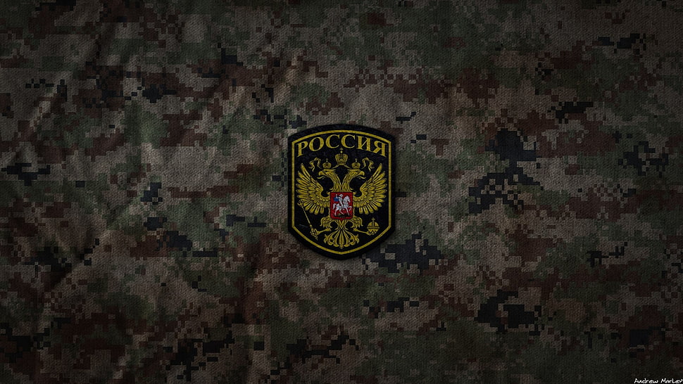 Poccnr patch, army, Russian Army, camouflage, military HD wallpaper