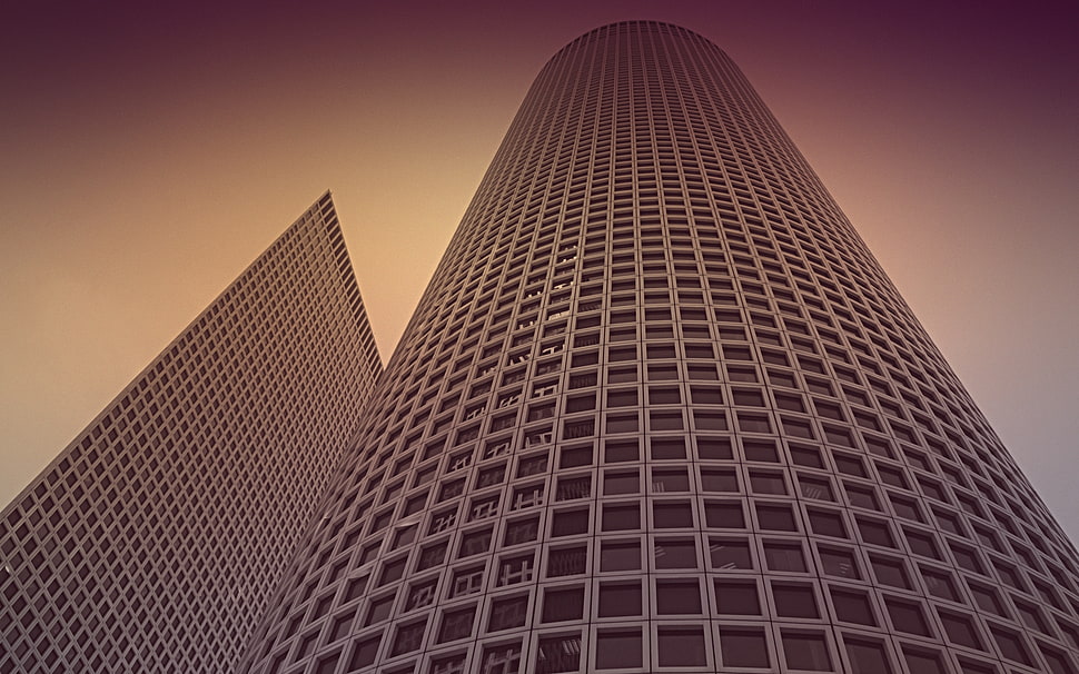 gray concrete building HD wallpaper