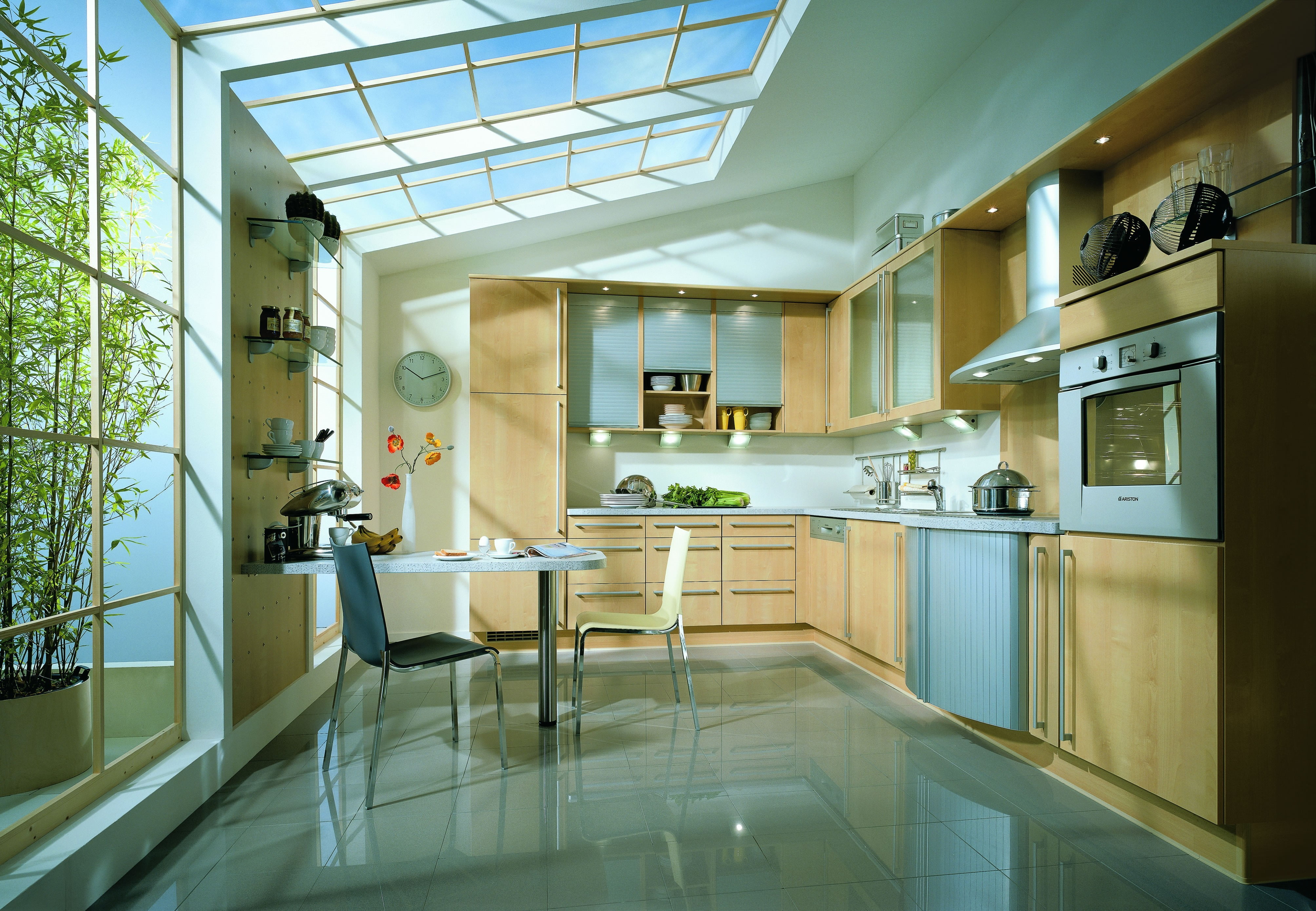 white and brown wooden kitchen cabinet, kitchen, interior, interior design