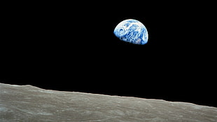 earth photo, Moon, Earth, Apollo, space HD wallpaper