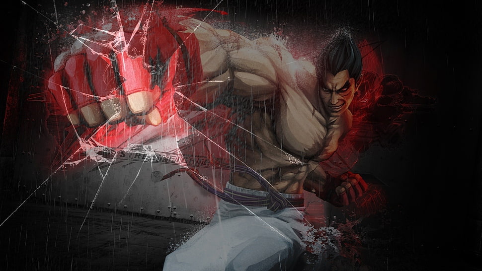 Broken glass, punching bag, Tekken HD wallpaper | Wallpaper Flare