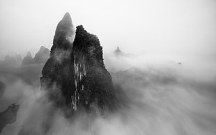 rocky mountains, landscape, nature, mist, mountains HD wallpaper