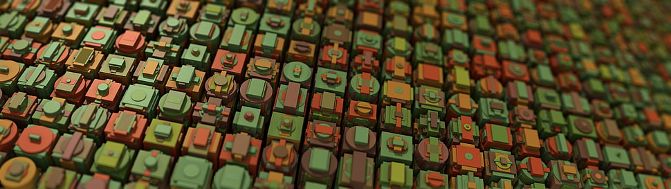 assorted-color plastic block lot, pattern, abstract, procedural generation, 3D HD wallpaper