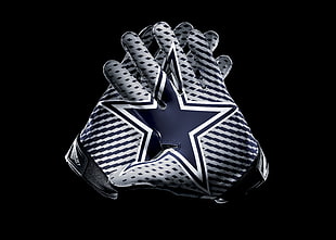 pair of white-and-blue Dallas Cowboys gloves HD wallpaper