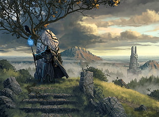 grim reaper digital wallpaper, legend of grimrock 2, video games