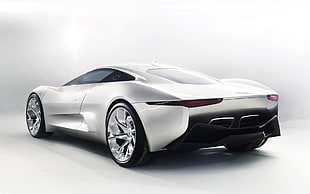 white Jaguar C X75, car