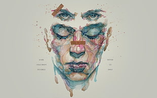 face of person painting, Fight Club, clubs, Tyler Durden