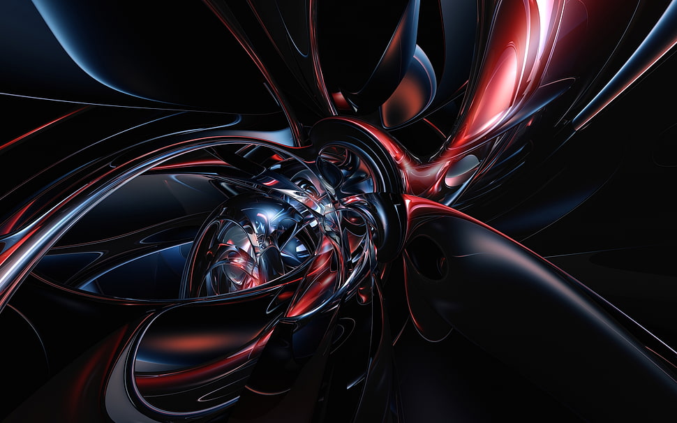 red and black abstract graphics HD wallpaper