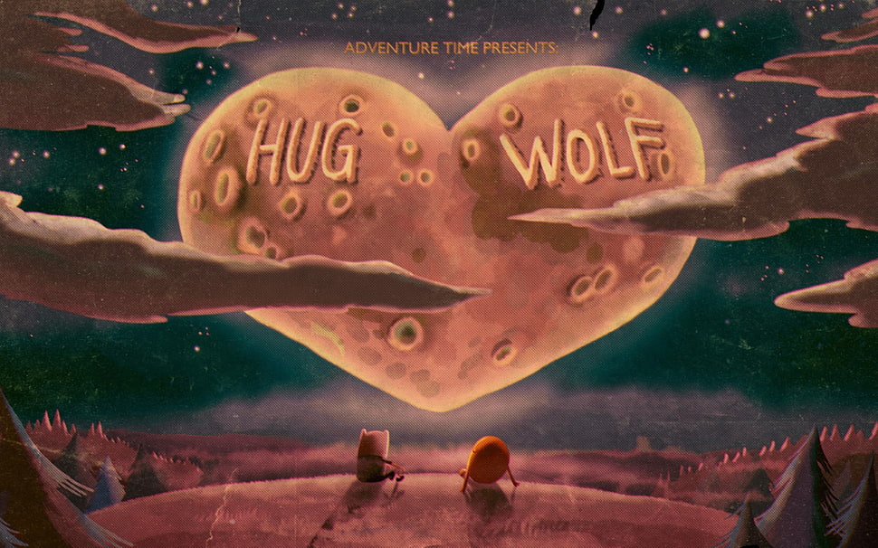 Adventure Time presents Hug Wolf digital wallpaper, Adventure Time, Finn the Human, Jake the Dog HD wallpaper