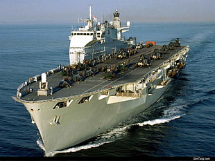 white ship, warship, vehicle, military, ship HD wallpaper