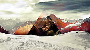 3D wallpaper of mountain