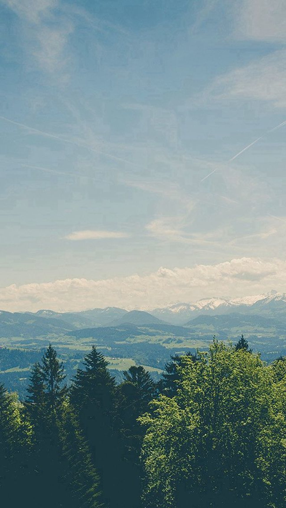 mountain and clouds horizon HD wallpaper