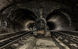 black and gray car engine, underground, tunnel