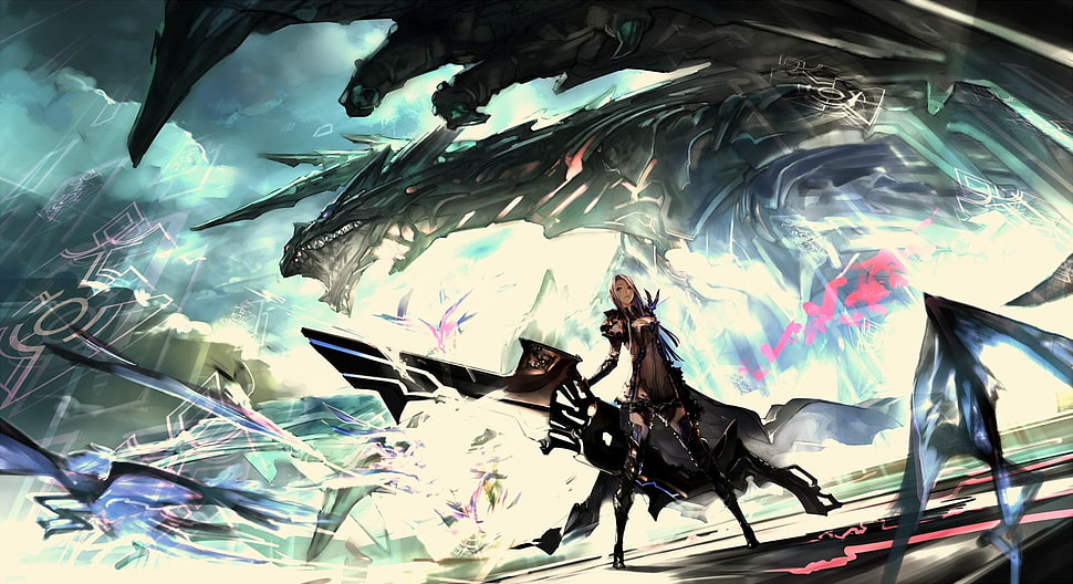 knight with bow weaphon, artwork, fantasy art, anime, warrior HD wallpaper