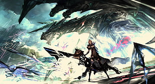 knight with bow weaphon, artwork, fantasy art, anime, warrior