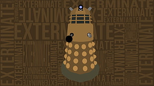 brown exterminate robot illustration, Doctor Who, Daleks
