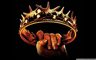 hand holding crown digital wallpaper, Game of Thrones