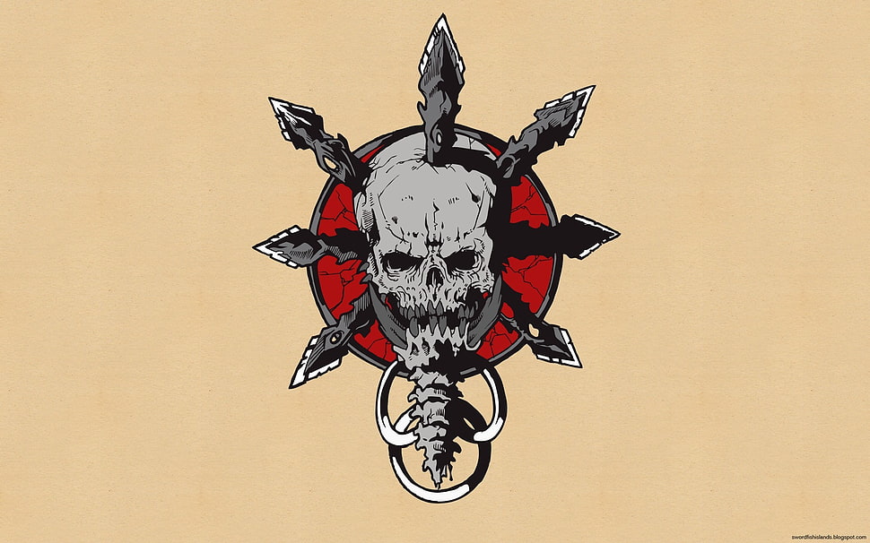 gray and white skull illustration, minimalism, artwork, simple background, skull HD wallpaper