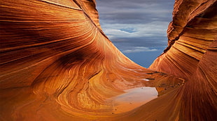 brown canyon, nature, landscape, rock HD wallpaper