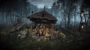 brown gazebo illustration, The Witcher 3: Wild Hunt, video games