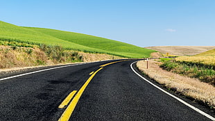 asphalt road, landscape, road