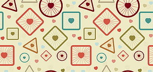 heart print textile HD wallpaper