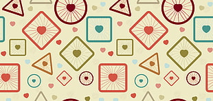 heart print textile