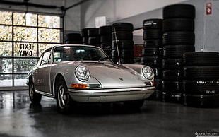 vintage silver coupe, Porsche, Porsche 911, car, vehicle