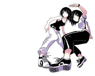 illustration of two female anime characters