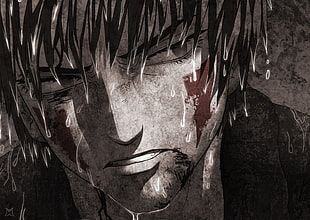 animated man's face illustration, Inuzuka Kiba, Naruto Shippuuden, anime, anime boys HD wallpaper