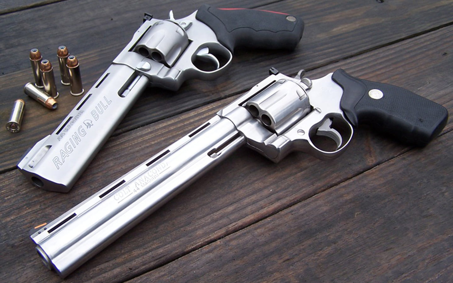 two revolvers, gun, Taurus, Raging Bull, .44 Magnum HD wallpaper.