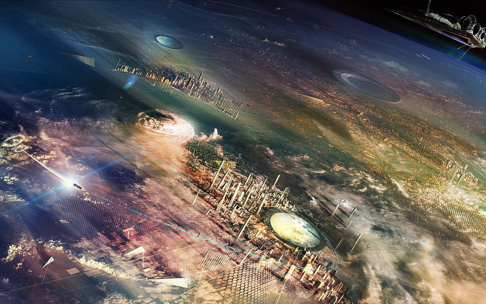 over view planet digital wallpaper, fantasy art HD wallpaper