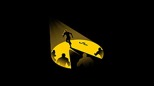 silhouette of man running, minimalism, Pacman, video games, artwork HD wallpaper