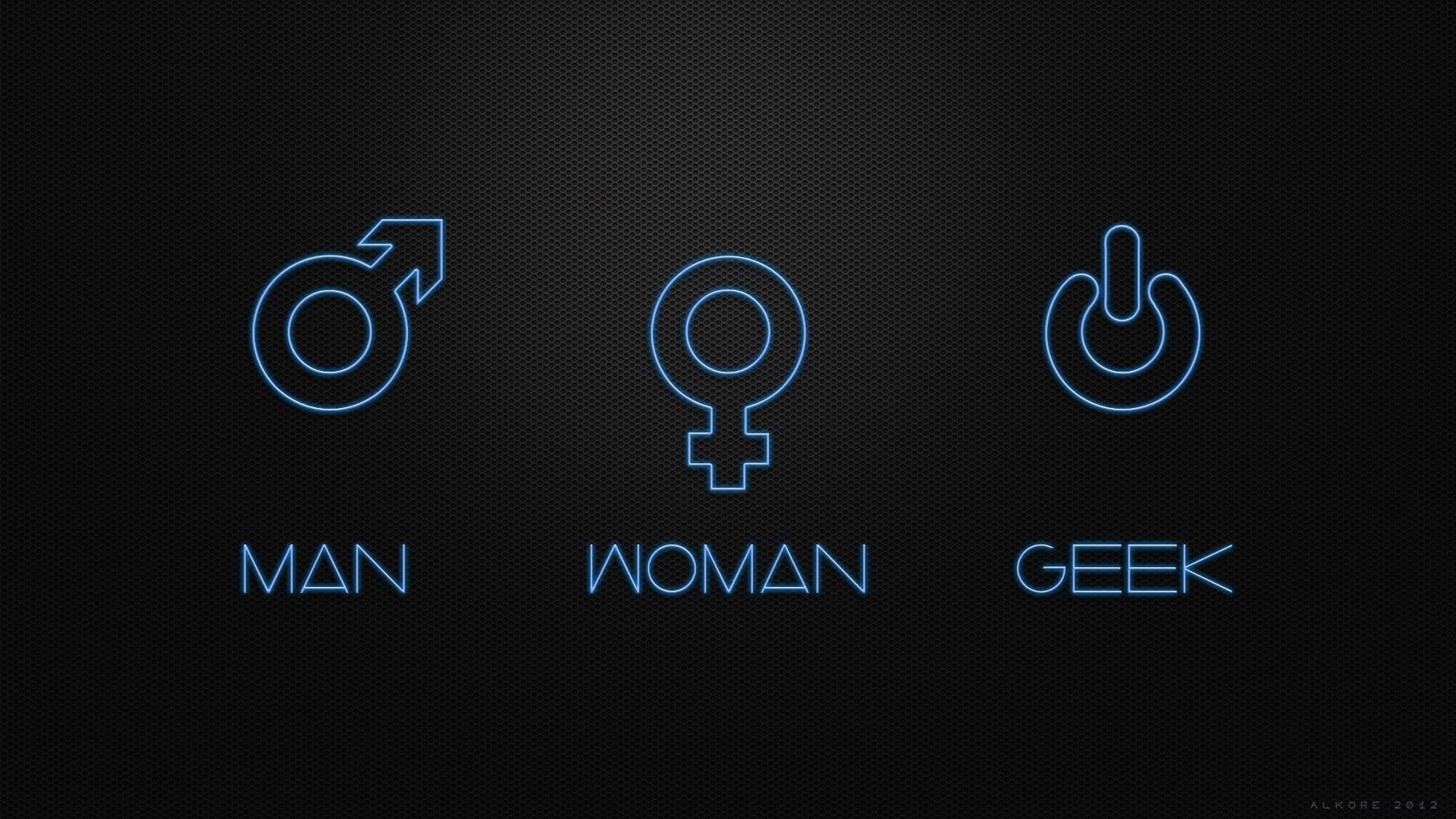 man woman and geek signs illustration