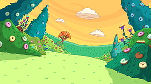 green field illustration, Adventure Time