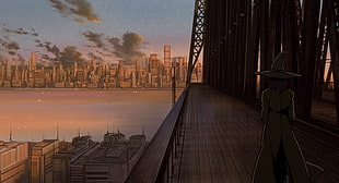 brown bridge animated illustration, Cowboy Bebop