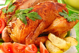 roasted chicken with tomatoe
