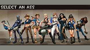 genderswap, anime girls, Team Fortress 2, video games HD wallpaper