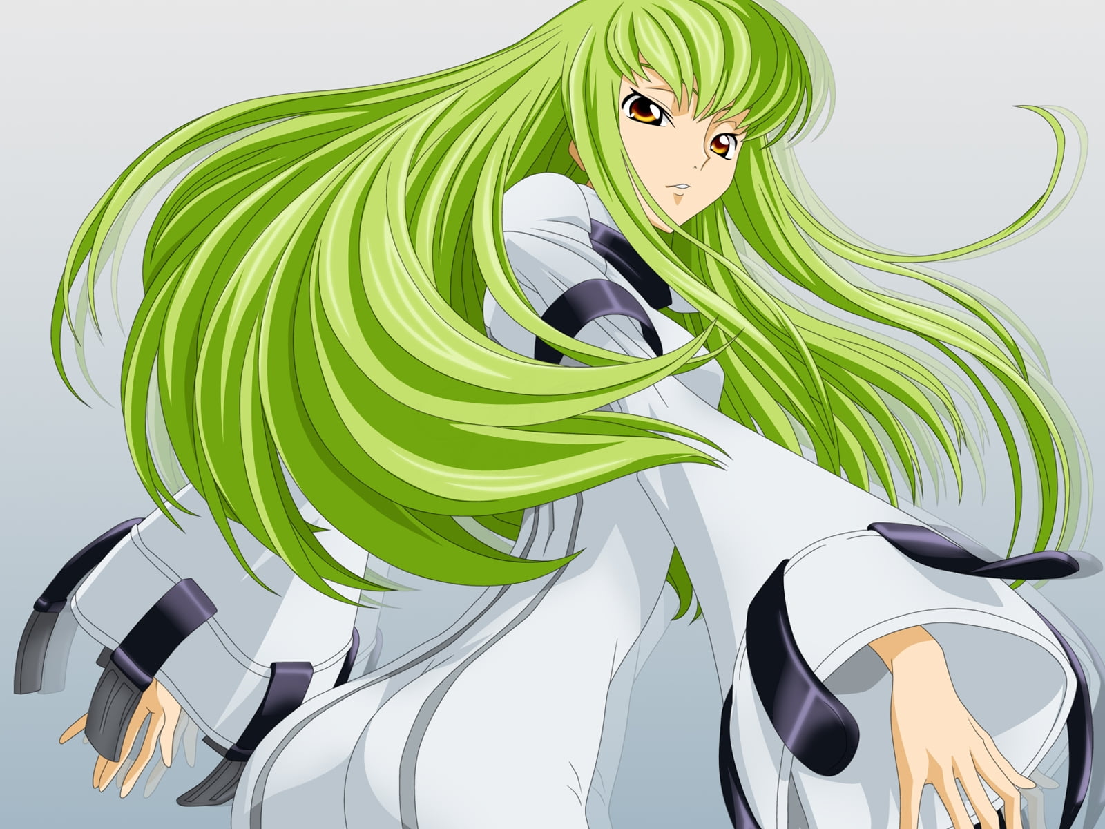 Green long-haired female anime character HD wallpaper | Wallpaper Flare