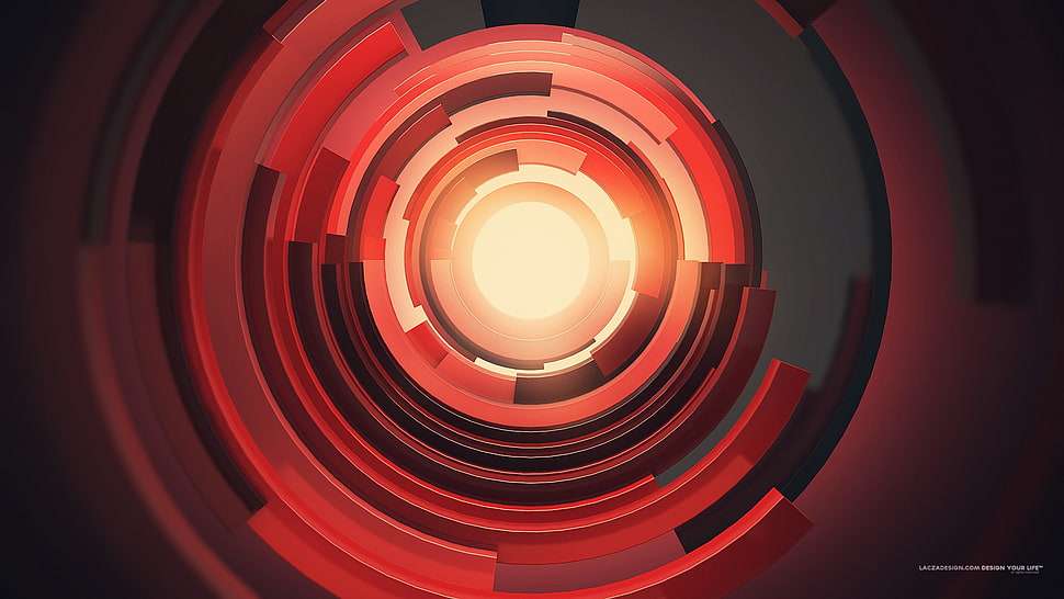 round red and black digital wallpaper, abstract, Lacza HD wallpaper