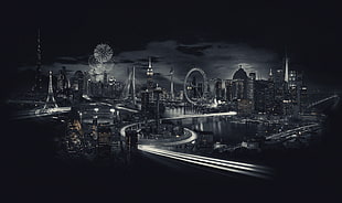 timelapse photography of cityscape HD wallpaper