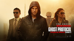 Ghost Protocol digital wallpaper, movies, Mission Impossible Ghost Protocol, Tom Cruise, Simon Pegg