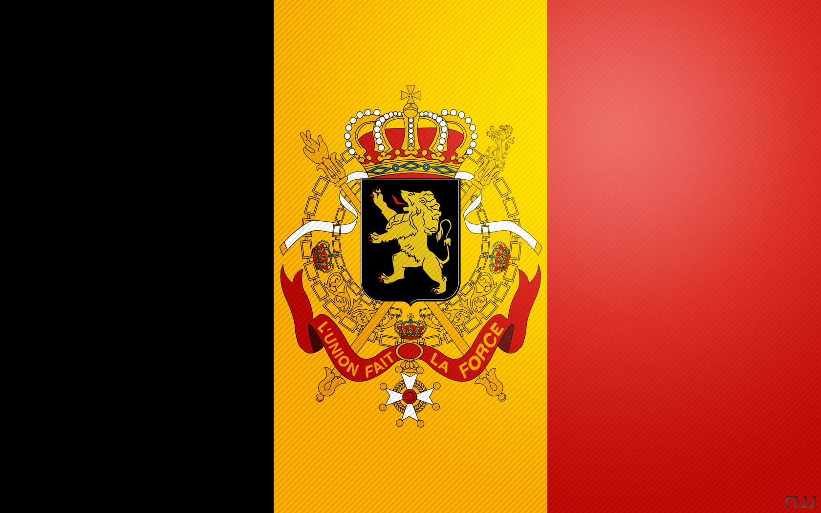 L'Union Fait La Force flag, Belgium, flag