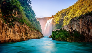 photo of waterfall, landscape, waterfall, river