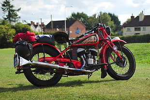 red cruiser motorcycle