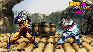 Marvel VS Capcom 2 digital wallpaper, Marvel vs. Capcom 3, Wolverine, Ryu (Street Fighter) HD wallpaper