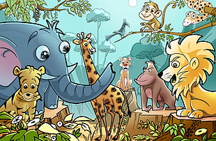 animated jungle animals